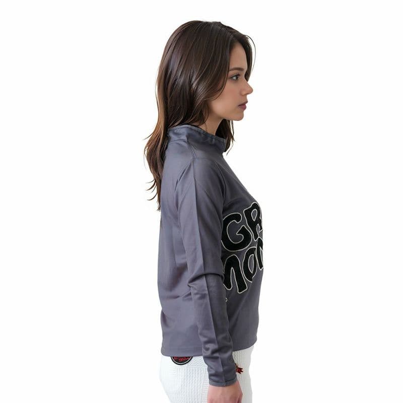 【Women's】レースパッチロゴ モック長袖CU