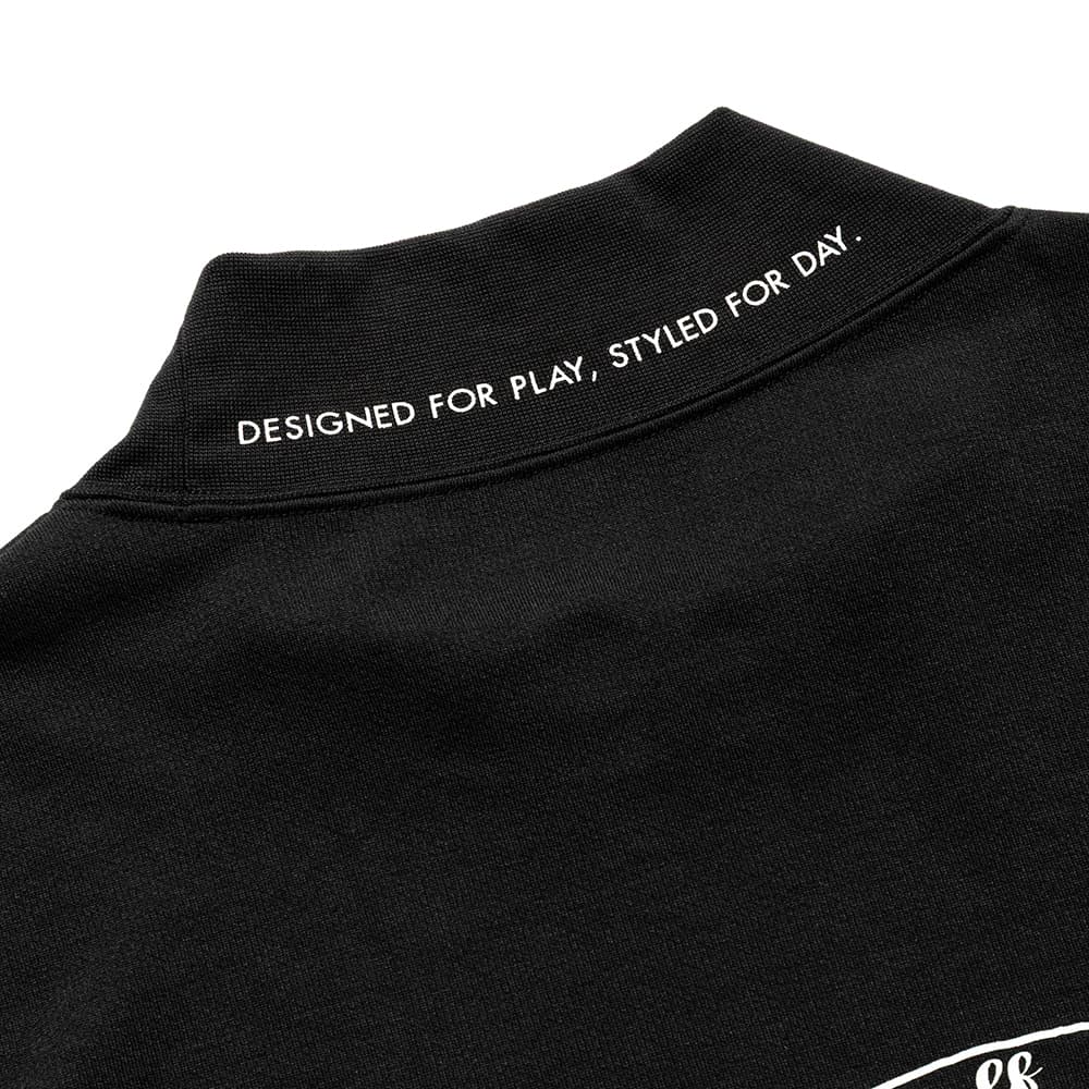 【Men's】× ovys MOCK NECK BACK MESH S/S TEE <BLACK>