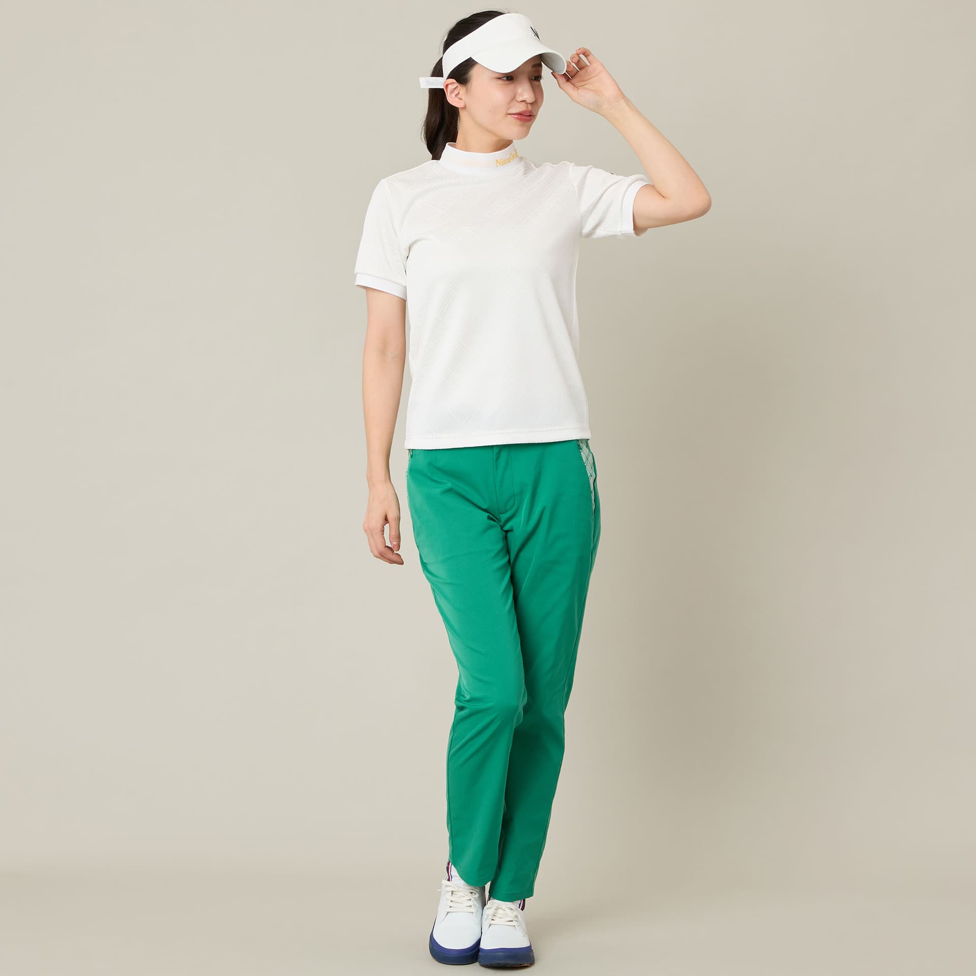 【Women's】ロゴジャカードモックネック