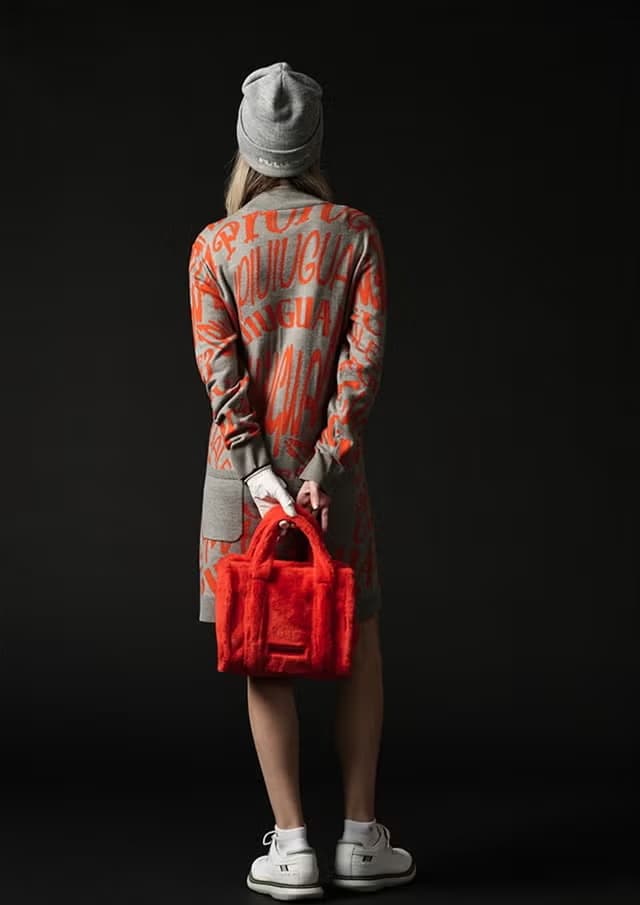 【Women's】Melting LetterJacquard Knit one-piece