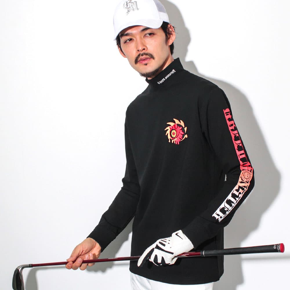 【Men's】グラデーションプリント モック長袖CU