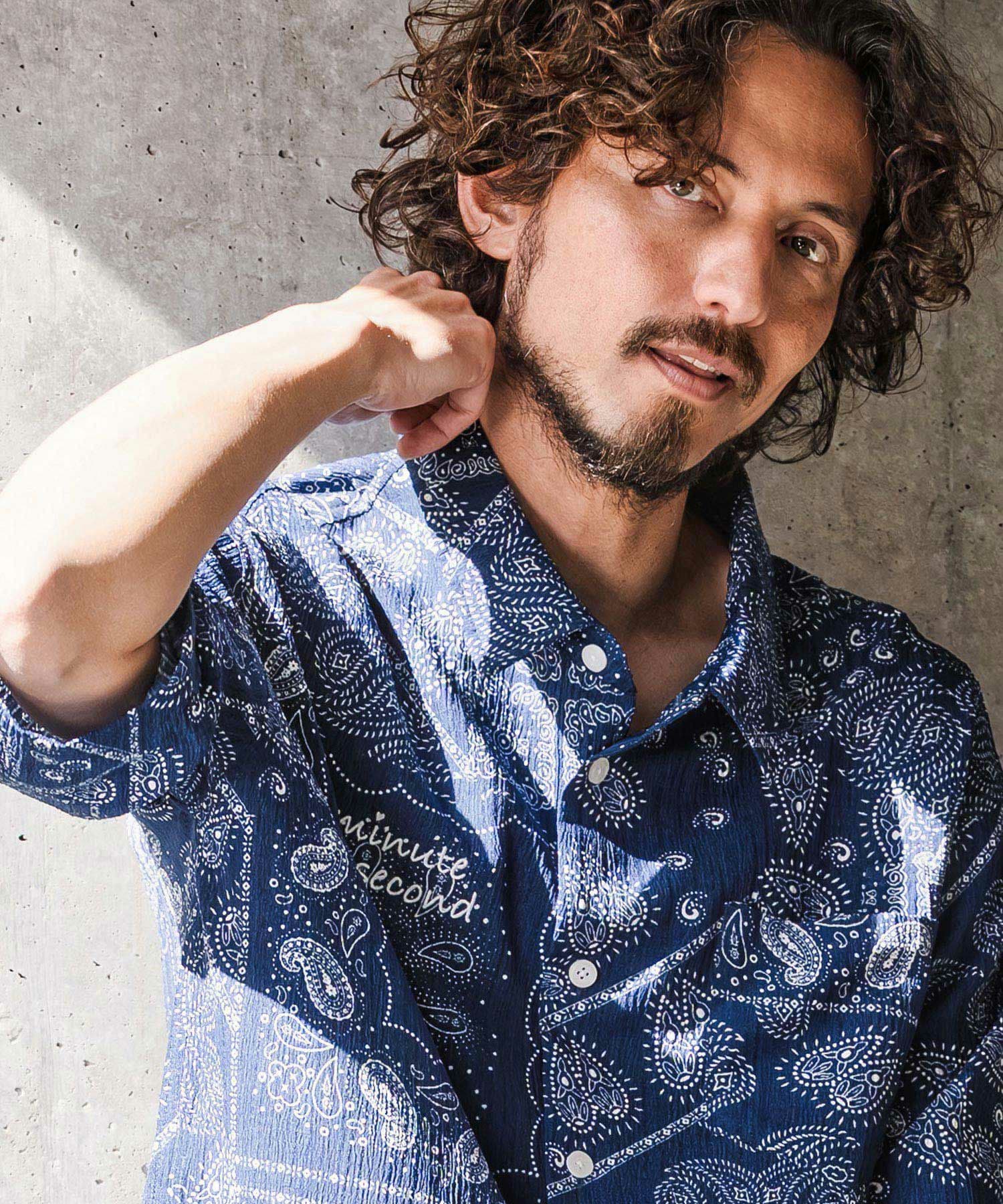 【Men's】バンダナ柄シャツ