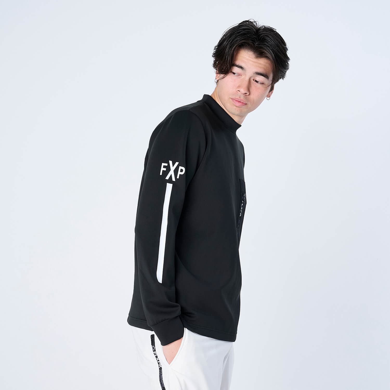 【Unisex】XLMK-PKT(ウルトラストレッチ モックネック ロングスリーブシャツ)