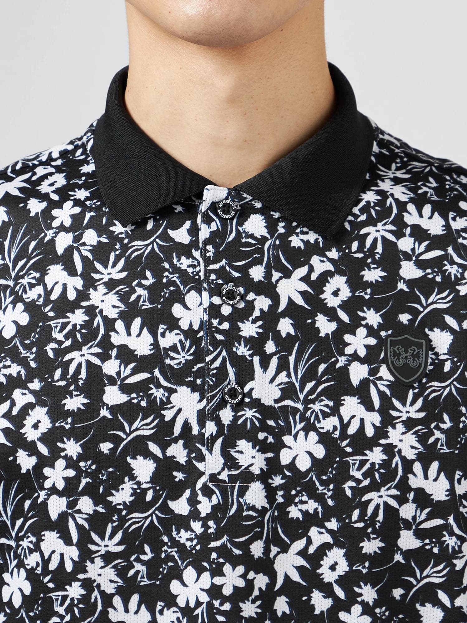 【Men's】フラワープリントポロ