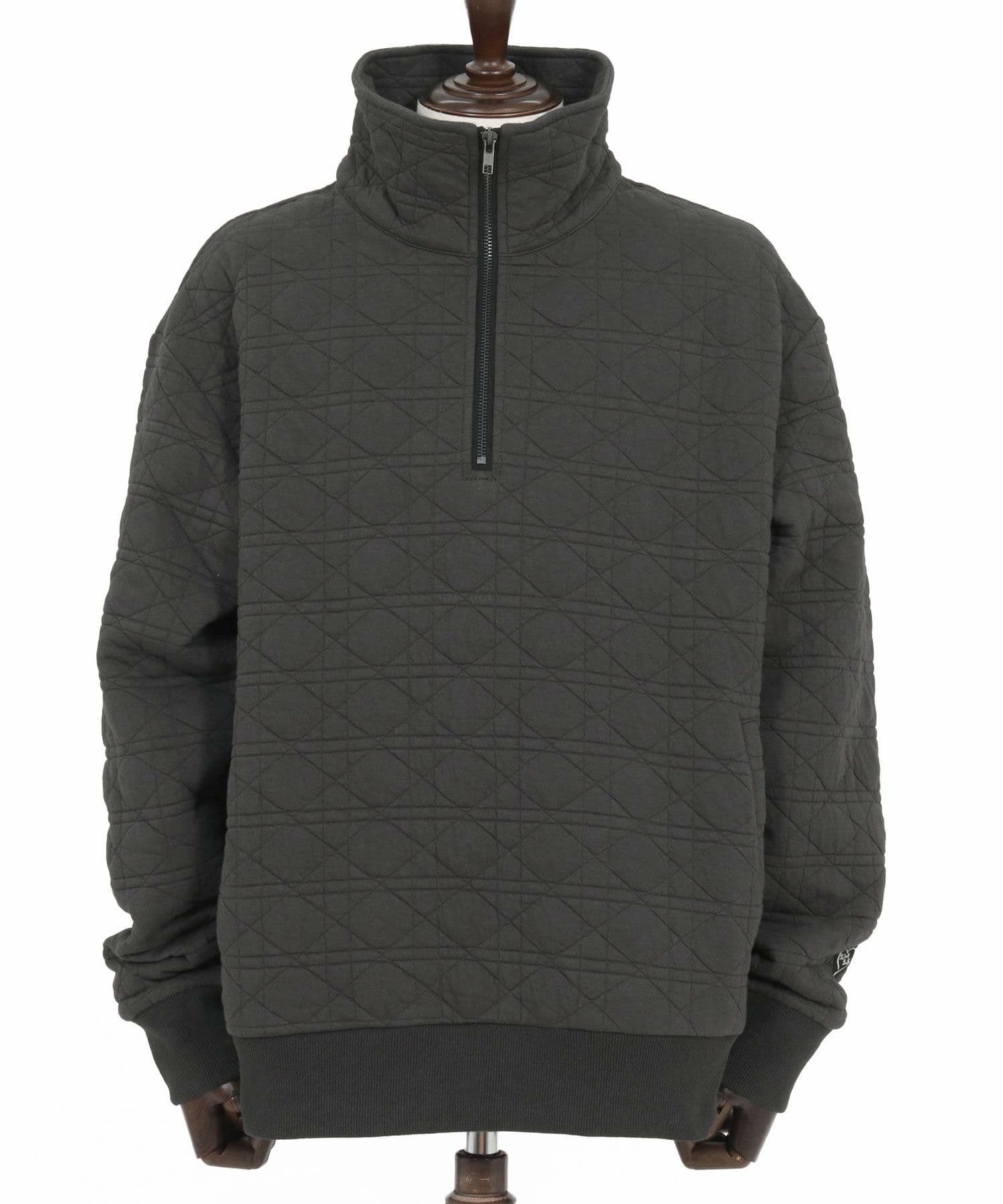 【Men's】キルティングハーフジッププルオーバー