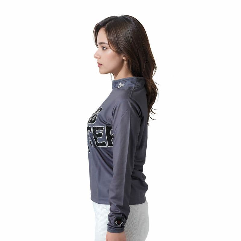 【Women's】レースパッチロゴ モック長袖CU
