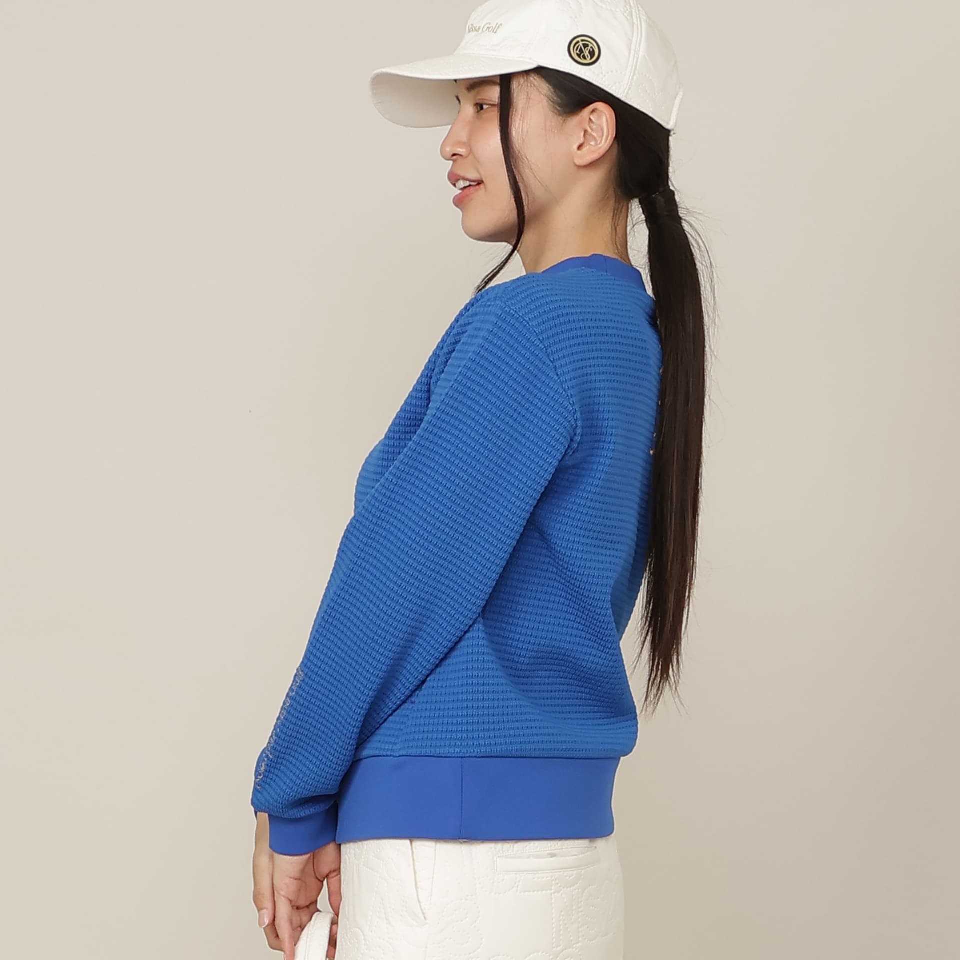 【Women's】ニット風Wフェイスプルオーバー
