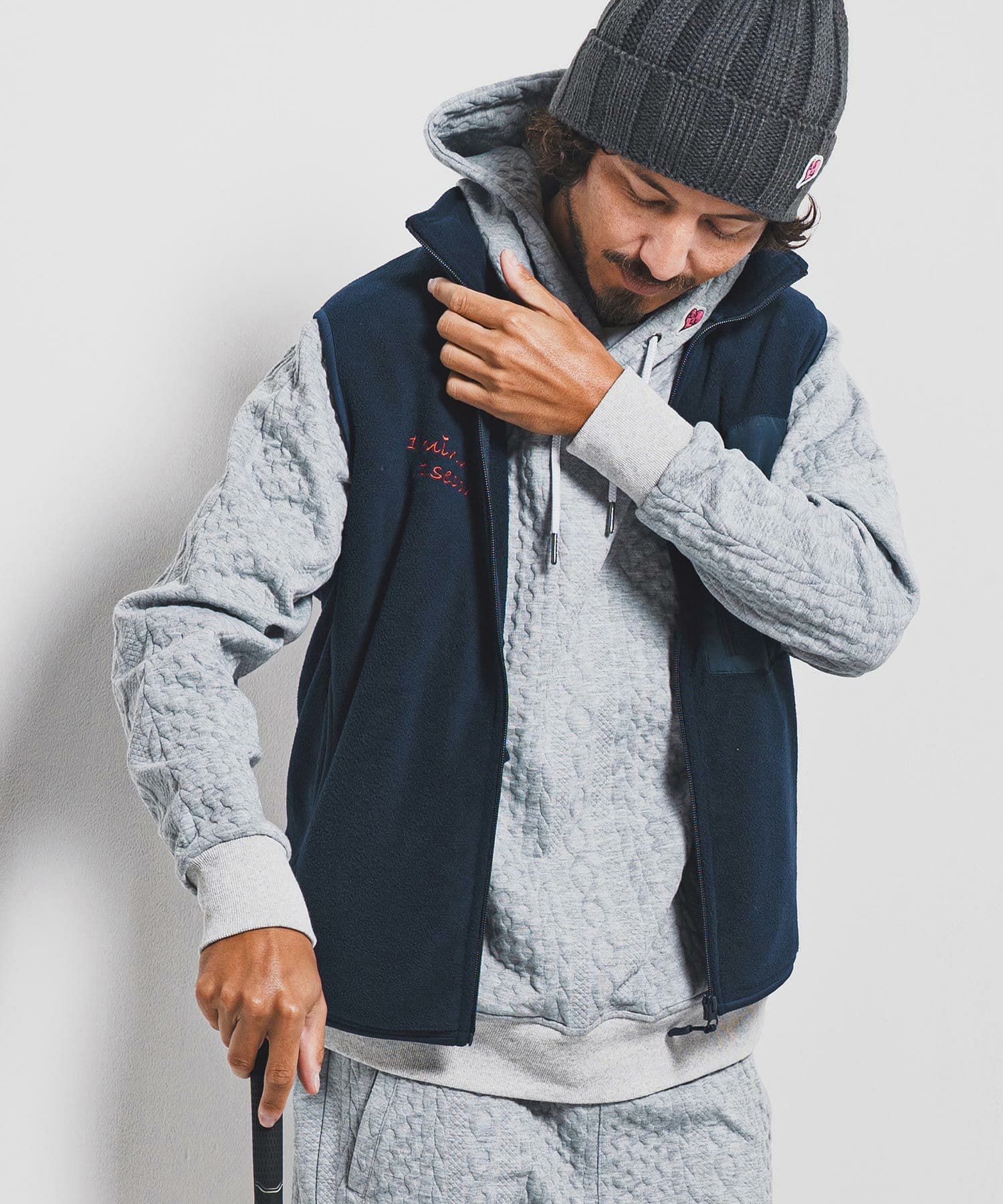 【Men's】フリースジップベスト