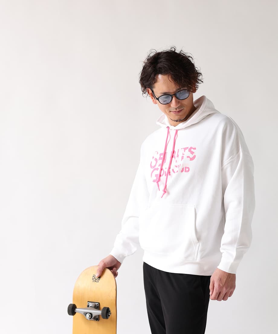 【Unisex】LOGO PINK CAMOUFLAGE PARKA ”white”