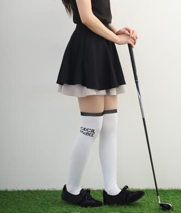 【Women's】Two-Tier Flare Skirt
