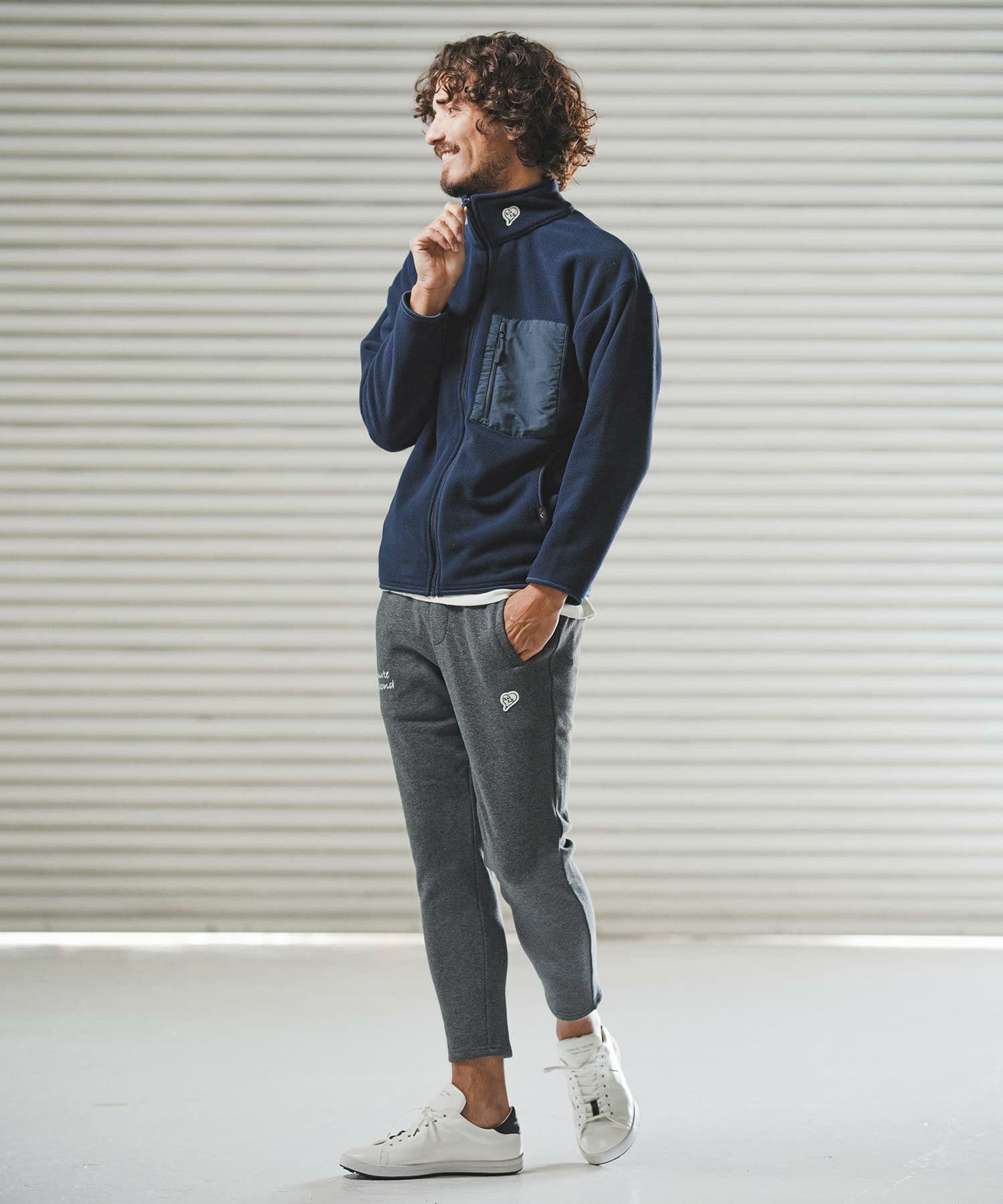 【Men's】フリースジップジャケット