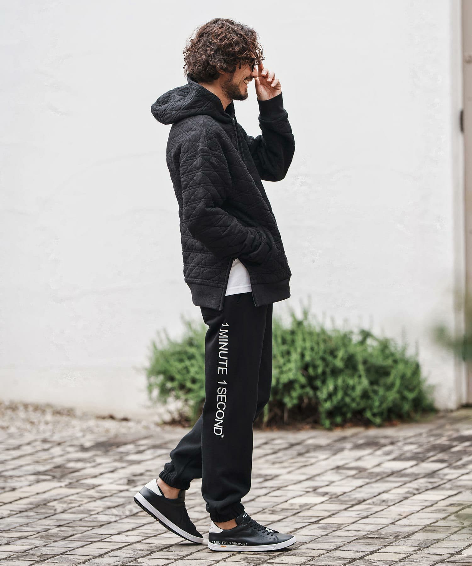 【Men's】キルティングサイドジップパーカー