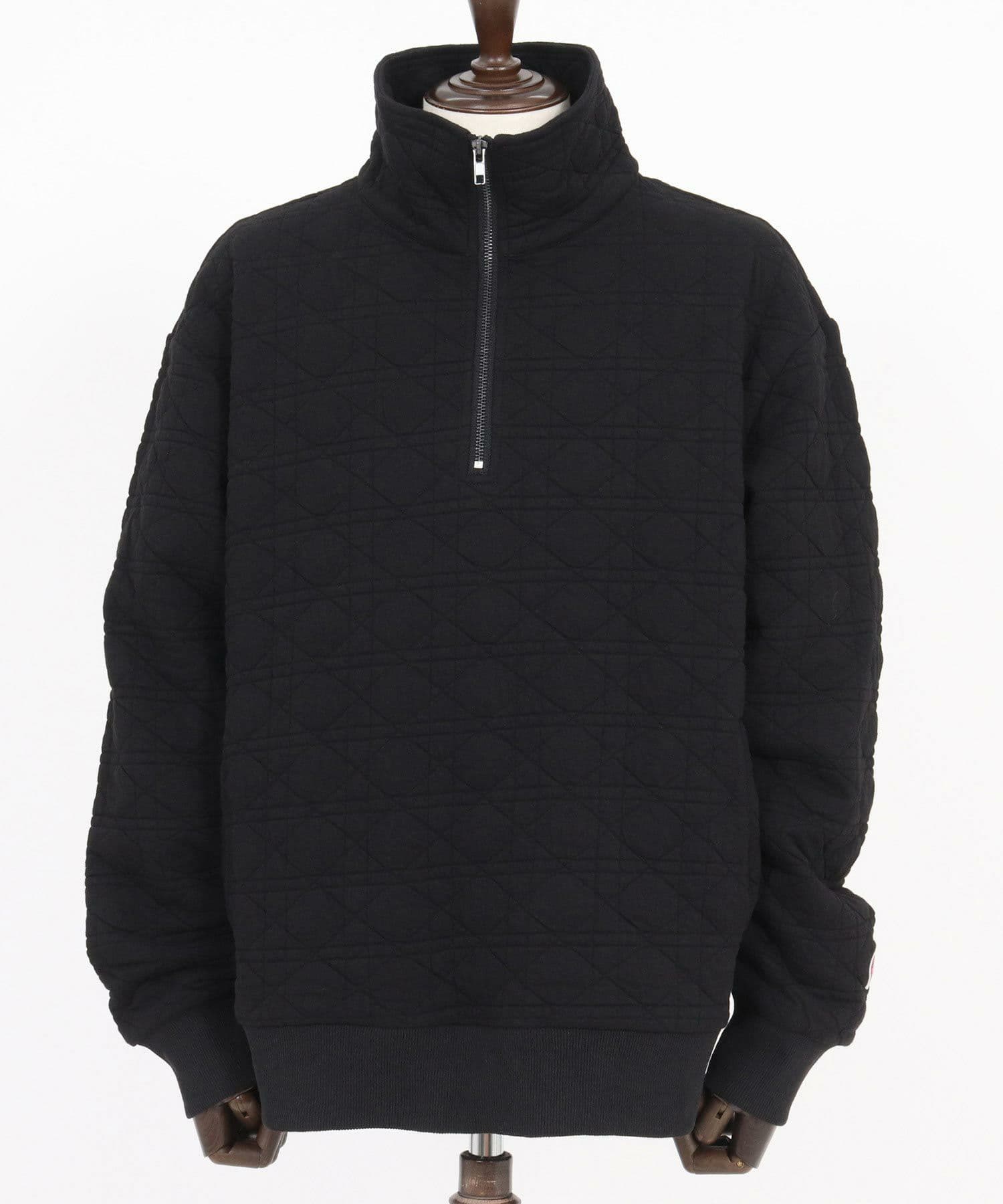 【Men's】キルティングハーフジッププルオーバー