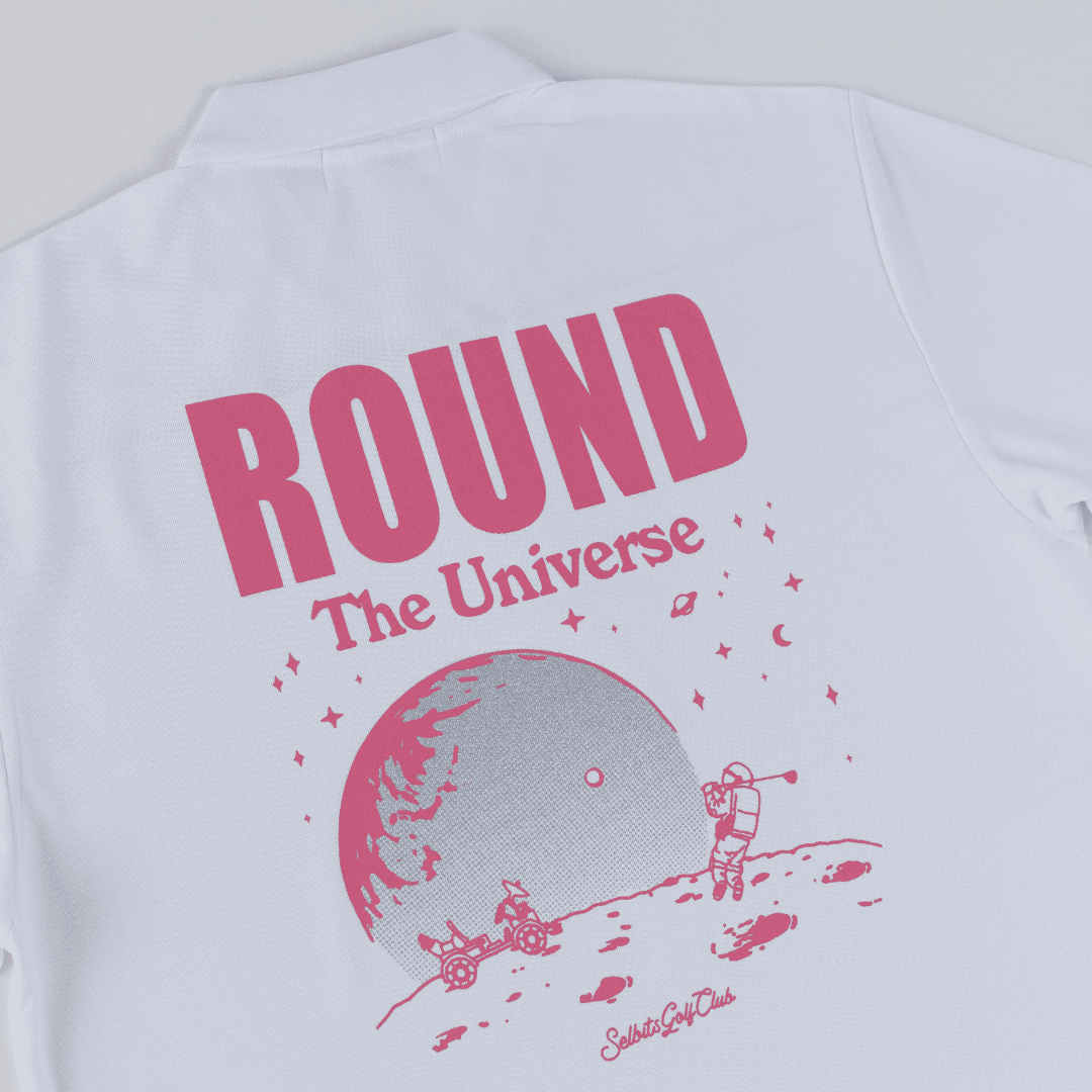 【Unisex】ROUND the UNIVERSE Polo ”white”