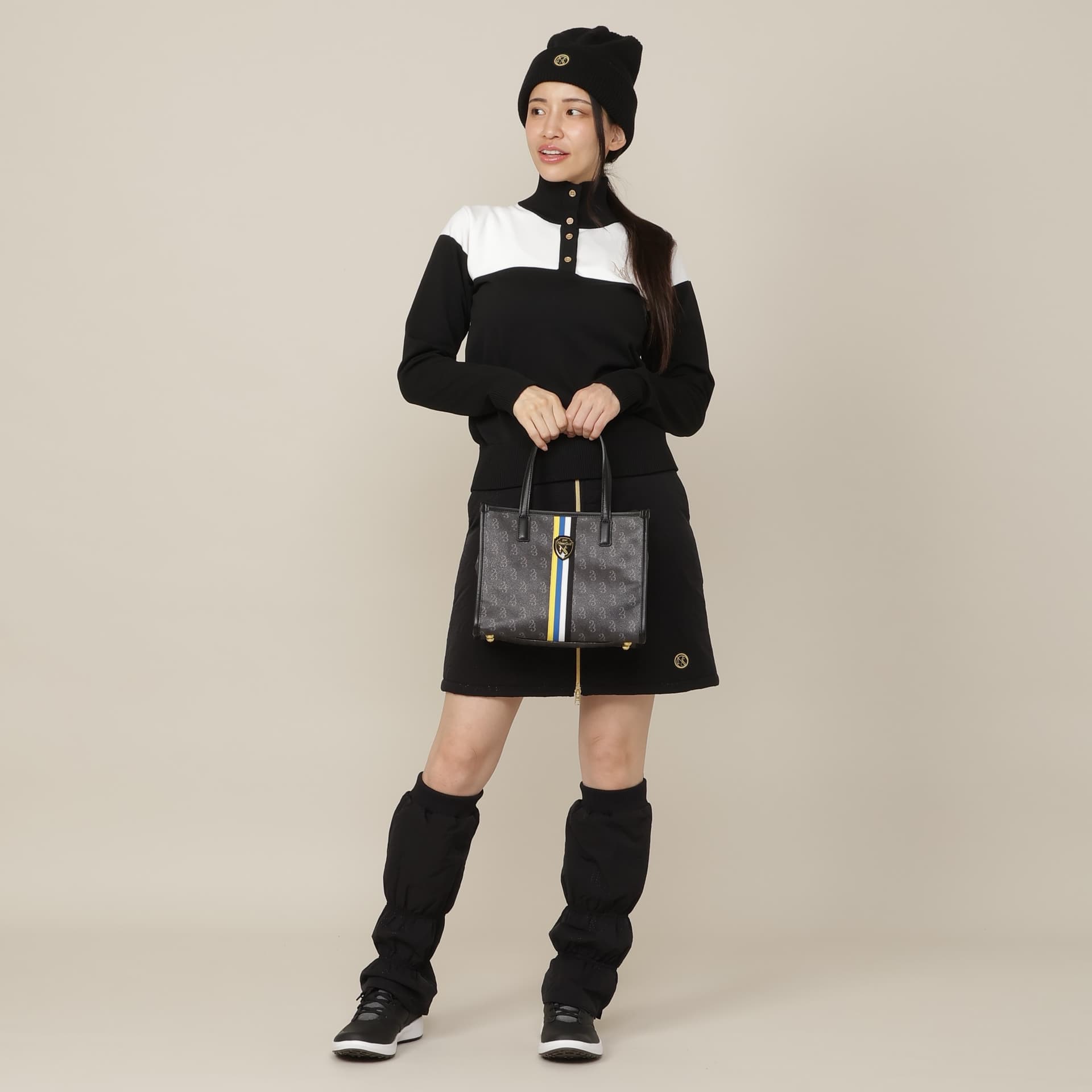 【Women's】カラーブロックニットプルオーバー