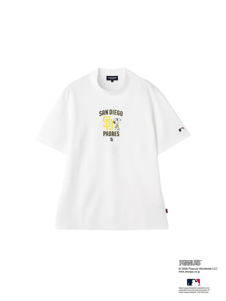 【Men's】【PEANUTS×MLB】コラボモックネックTシャツ